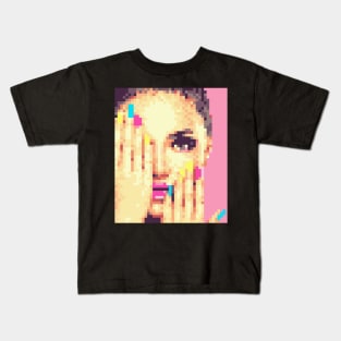 Coy Lady Peeking Kids T-Shirt